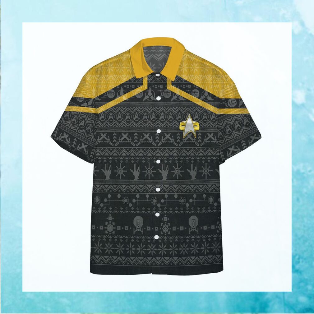 Gearhumans 3D Star Trek Picard 2020 Yellow Ugly Christmas Custom Hawaiian - Limotees