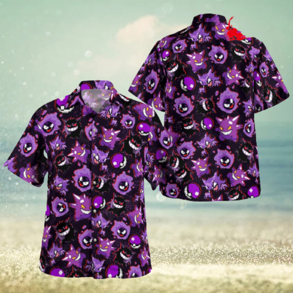 Gengar Evolution Pixel Art Design Hawaiian Shirt and Short+ - Limotees