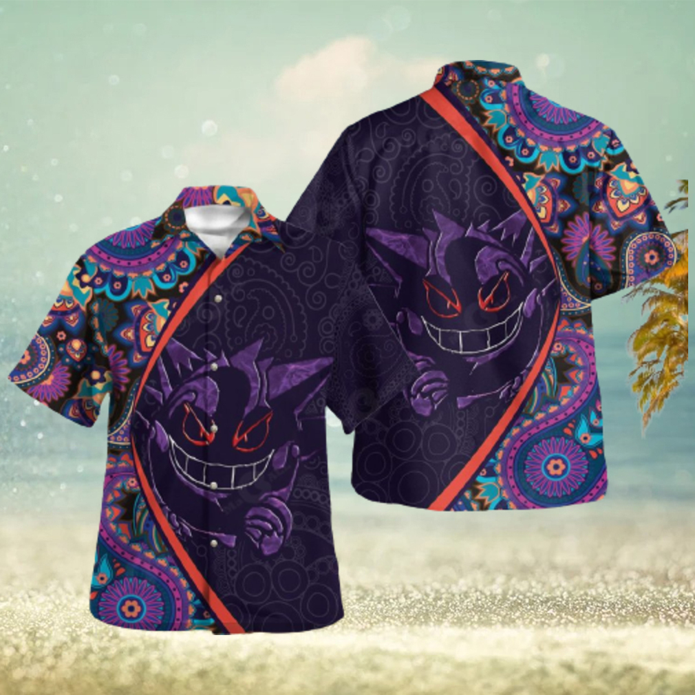 Gengar Paisley Pattern Design Hawaiian Shirt and Short - Limotees