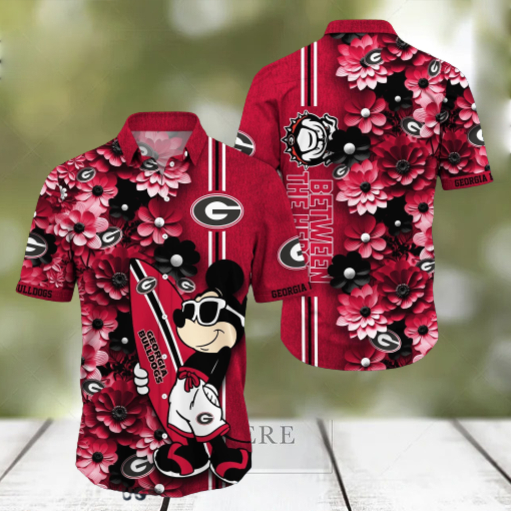 Georgia Bulldogs Aloha Mick Pattern Hawaiian Shirt For Fans - Limotees