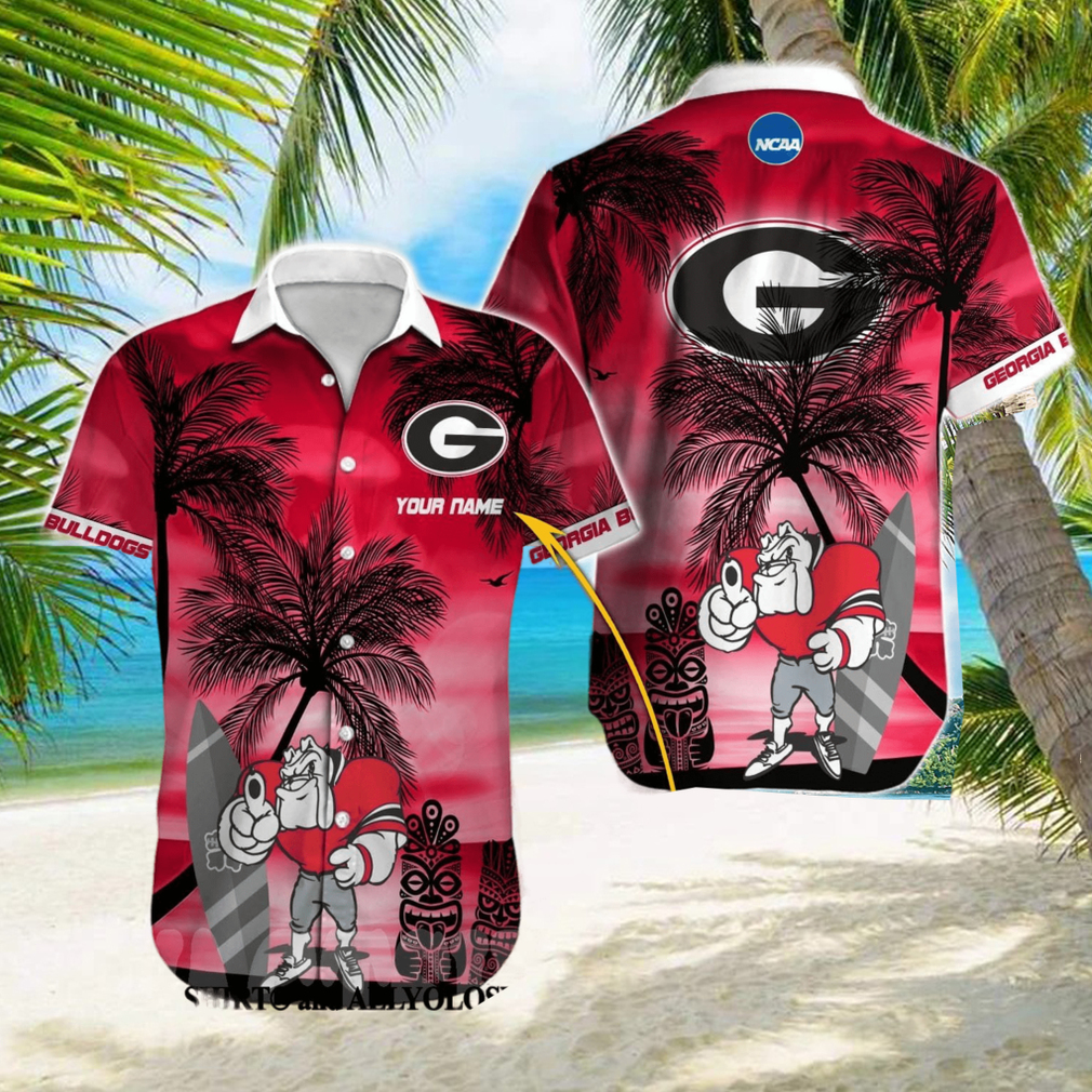 Georgia Bulldogs NCAA Full Printing Classic Hawaiian Button Shirt - Limotees