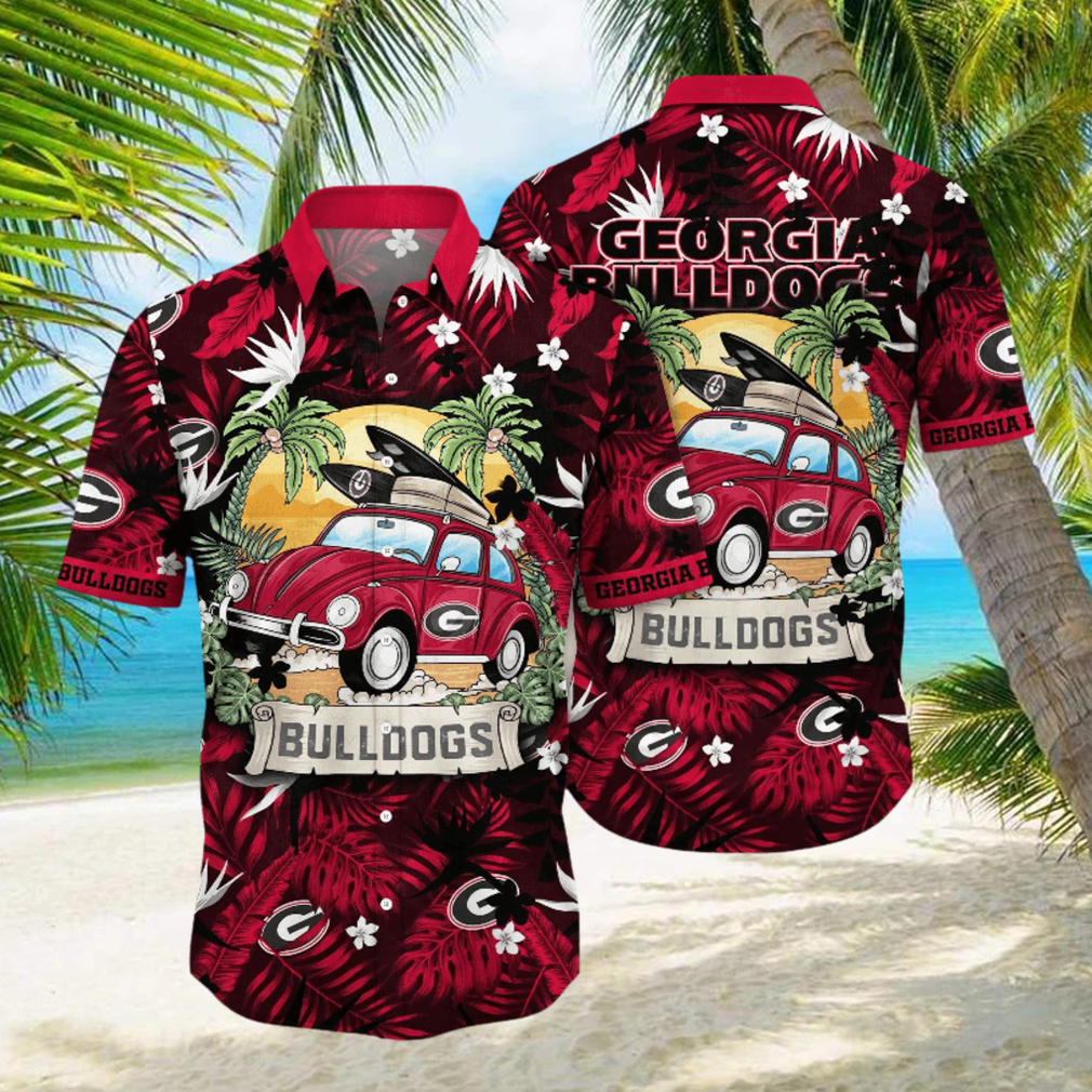 Georgia Bulldogs NCAA Hawaiian Shirt Sea Breezetime Aloha Shirt - Limotees