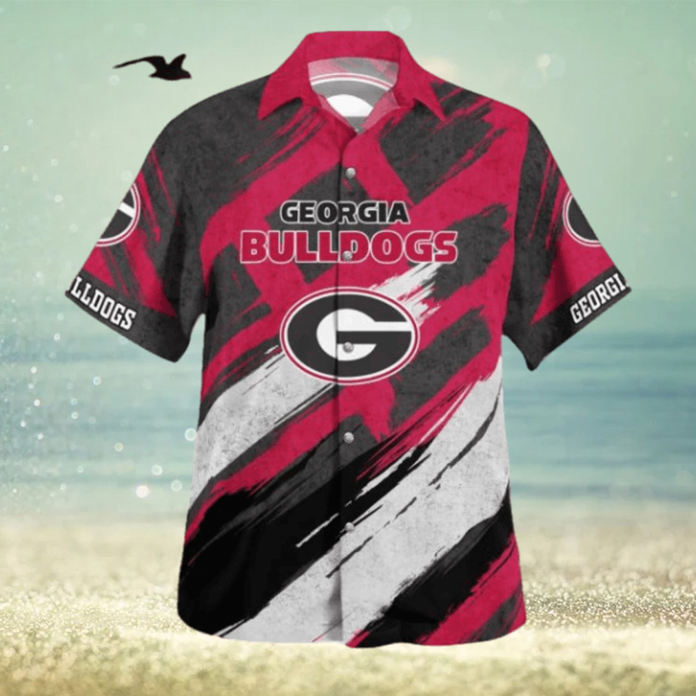 Georgia Bulldogs Vintage Casual 3D Hawaiian Shirt Best For Fans Beach Gift For Men And Women - Limotees