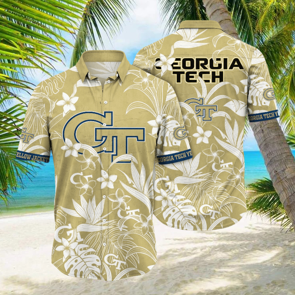 Georgia Tech Yellow Jackets NCAA Hawaiian Shirt Julytime Aloha Shirt - Limotees