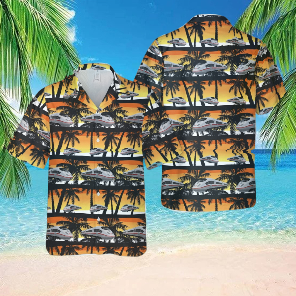 German Deutsche Bahn ICE Summer Aloha hawaiian shirt - Limotees