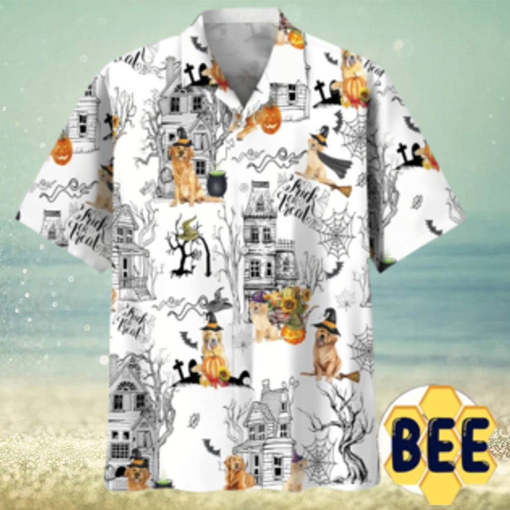 Golden Retriever Halloween Hawaiian Shirt - Limotees