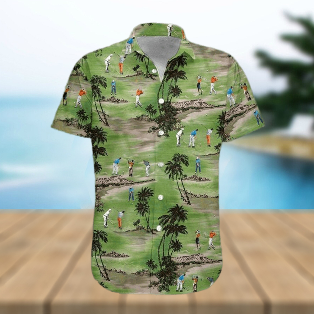 Golfer On Green Field Unisex Hawaiian Shirts - Limotees