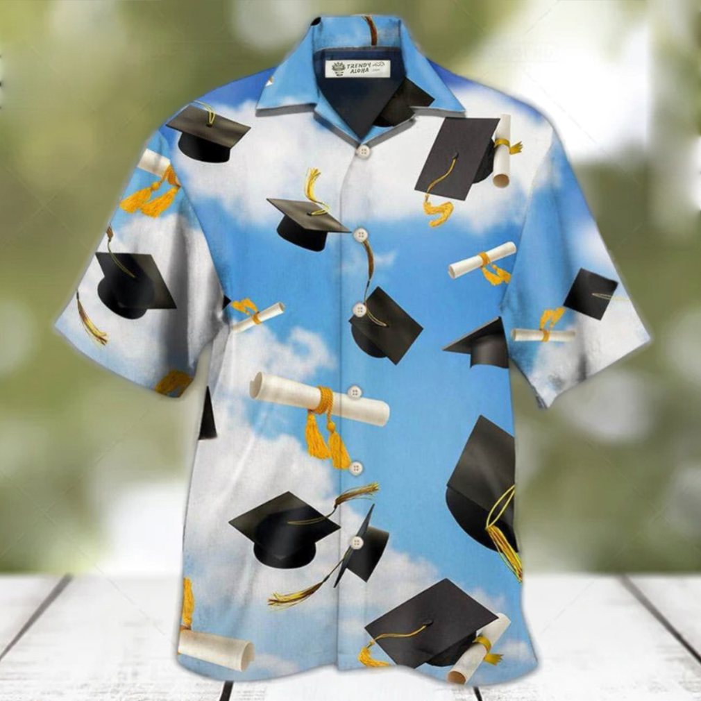 Graduation Paper Blue Sky Hawaiian Shirt - Limotees