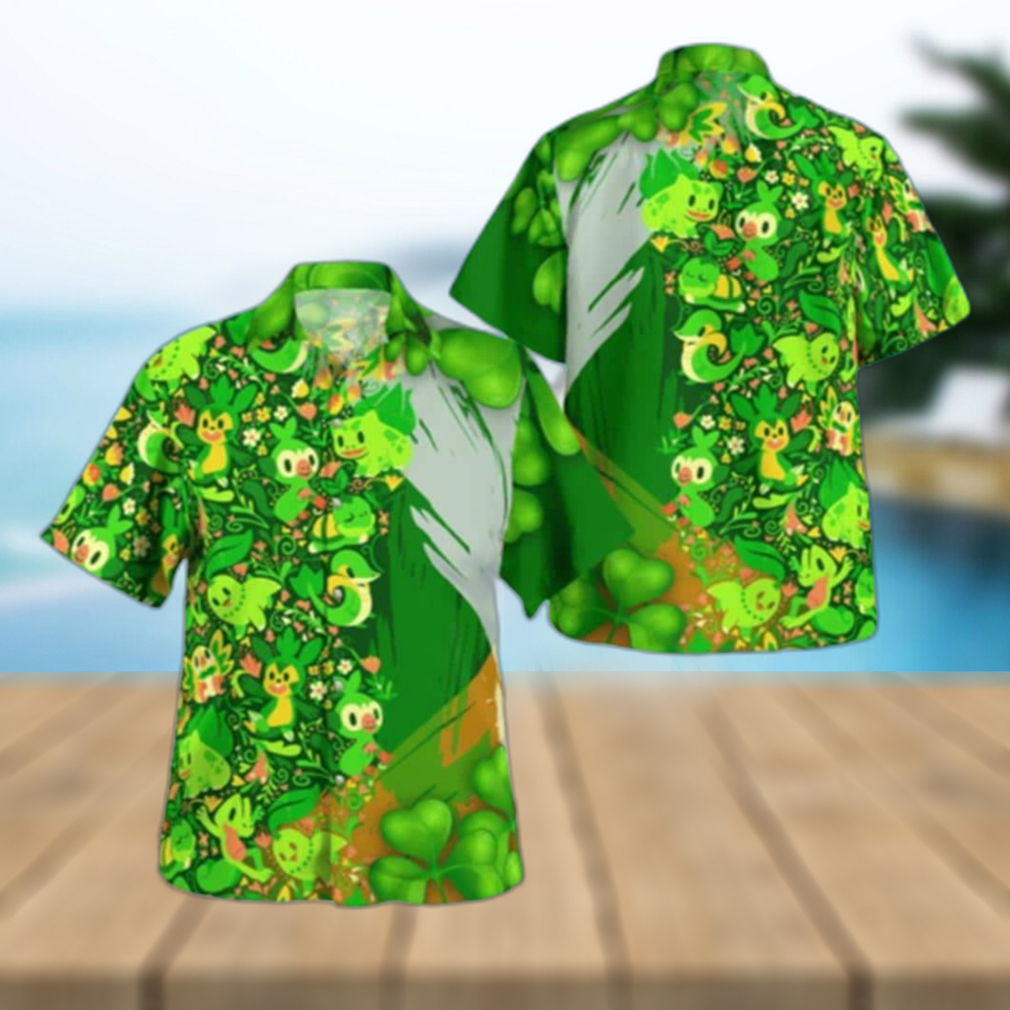 Grass Pokemon Happy Patrick's Day Hawaiian Shirt Gift For Daughter - Limotees