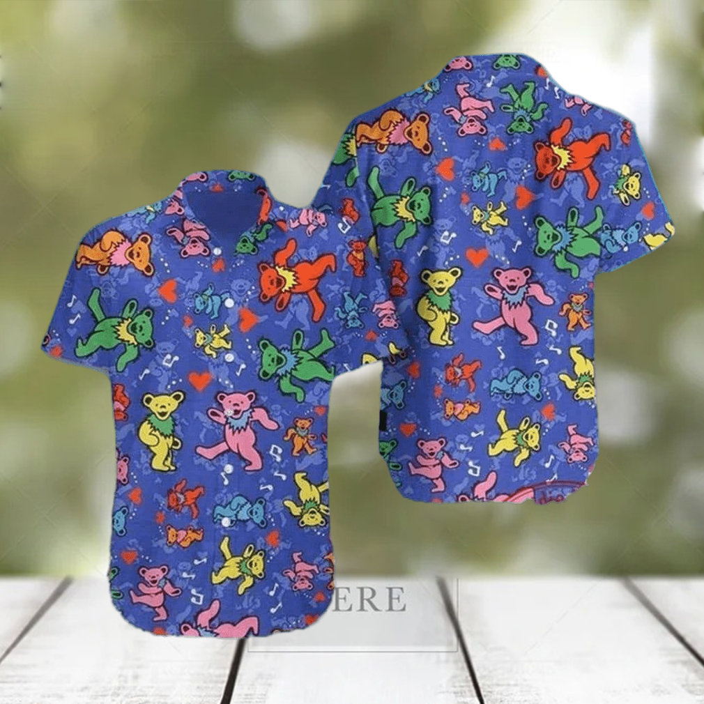 Grateful Dead Dancing Hawaiian Shirt Bear Pattern Summer Gift For Friend - Limotees