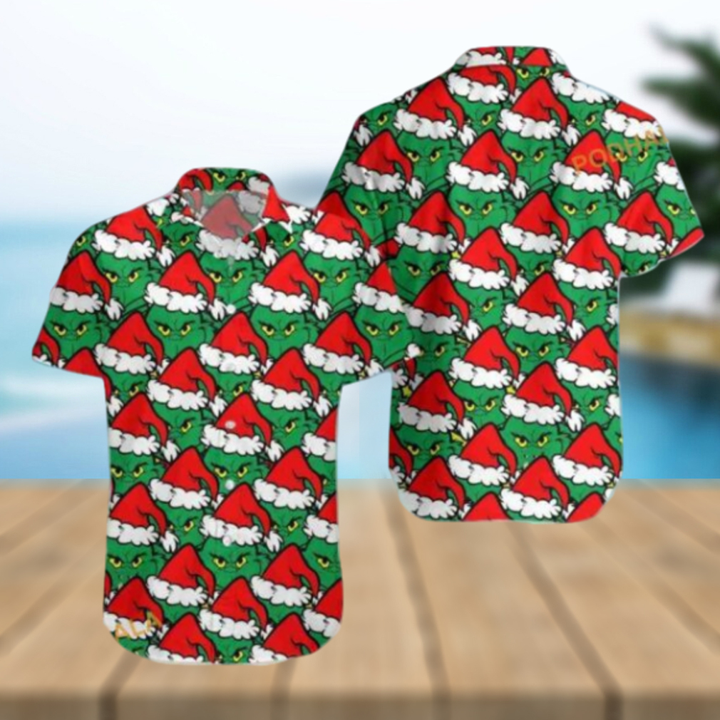 Grinch Themed Xmas Hawaiian Shirt, Funny Xmas Gifts - Limotees