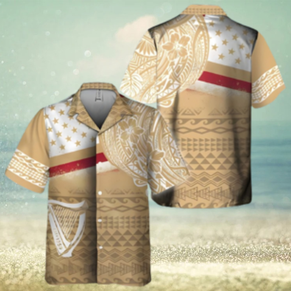 Guinness Beer Hawaiian Shirt Polynesian Pattern Gift For Beach Lovers - Limotees