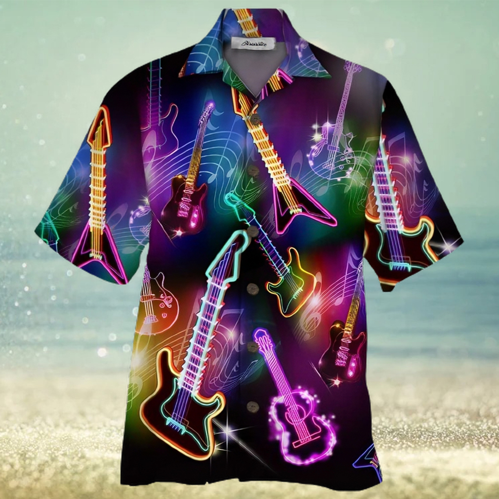 Guitar Colorful Nice Design Unisex Hawaiian Shirt For Men And - Limotees