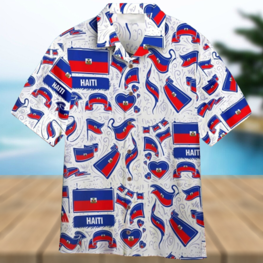 Haiti Flag Aloha Hawaiian Shirt Summer Gift Beach Shirt - Limotees