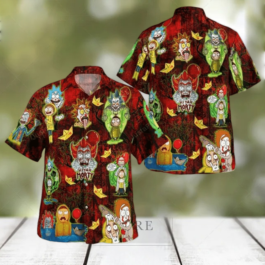 Halloween Aloha Rick And Morty Hawaiian Shirt Holiday Gift For Family - Limotees