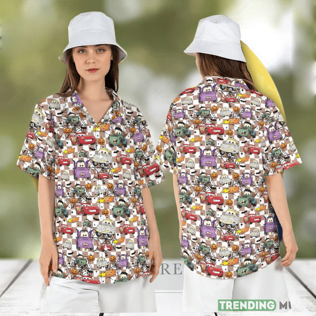 Halloween Cars Characters Hawaiian Shirt Cars Trick or Treat Hawaii Shirt Disneyland Halloween Aloha Shirt - Limotees