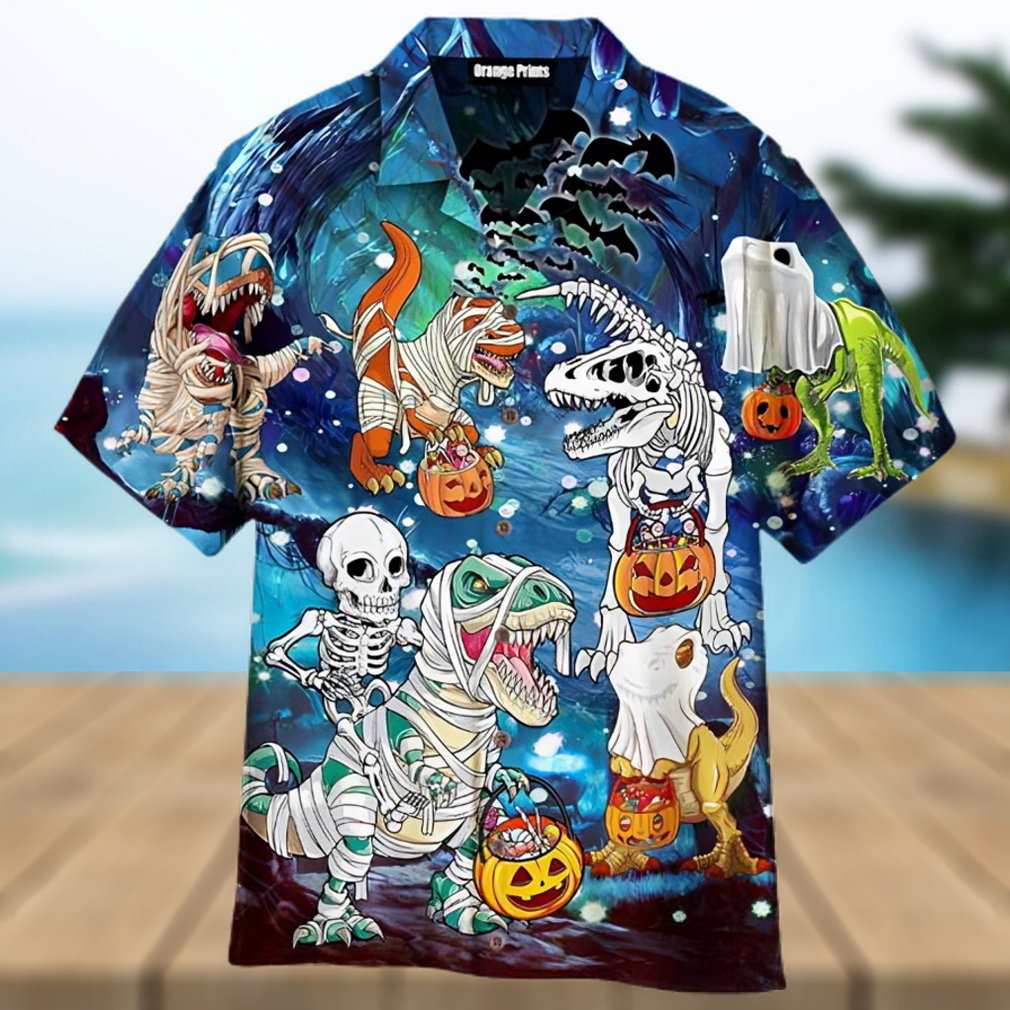 Halloween Dinosaur Scary Night Hawaiian Shirt - Limotees