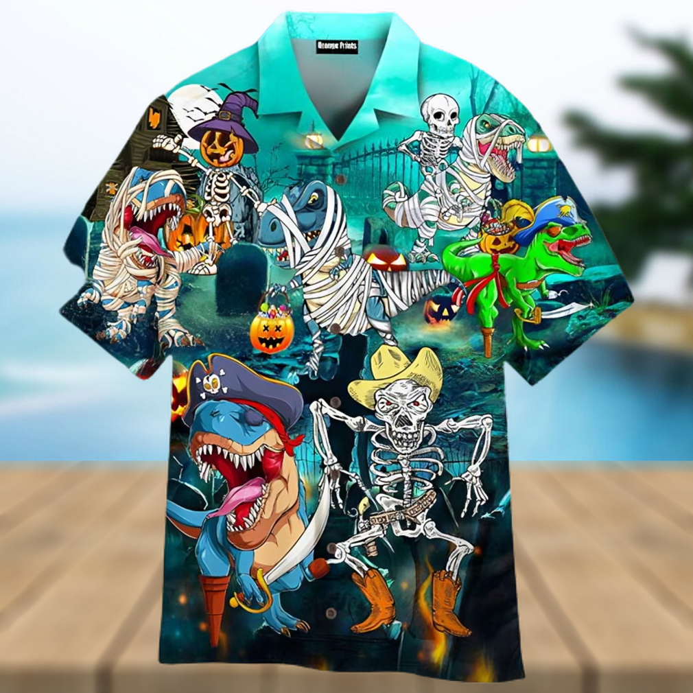 Halloween Dinosaur Scary Party Hawaiian Shirt - Limotees