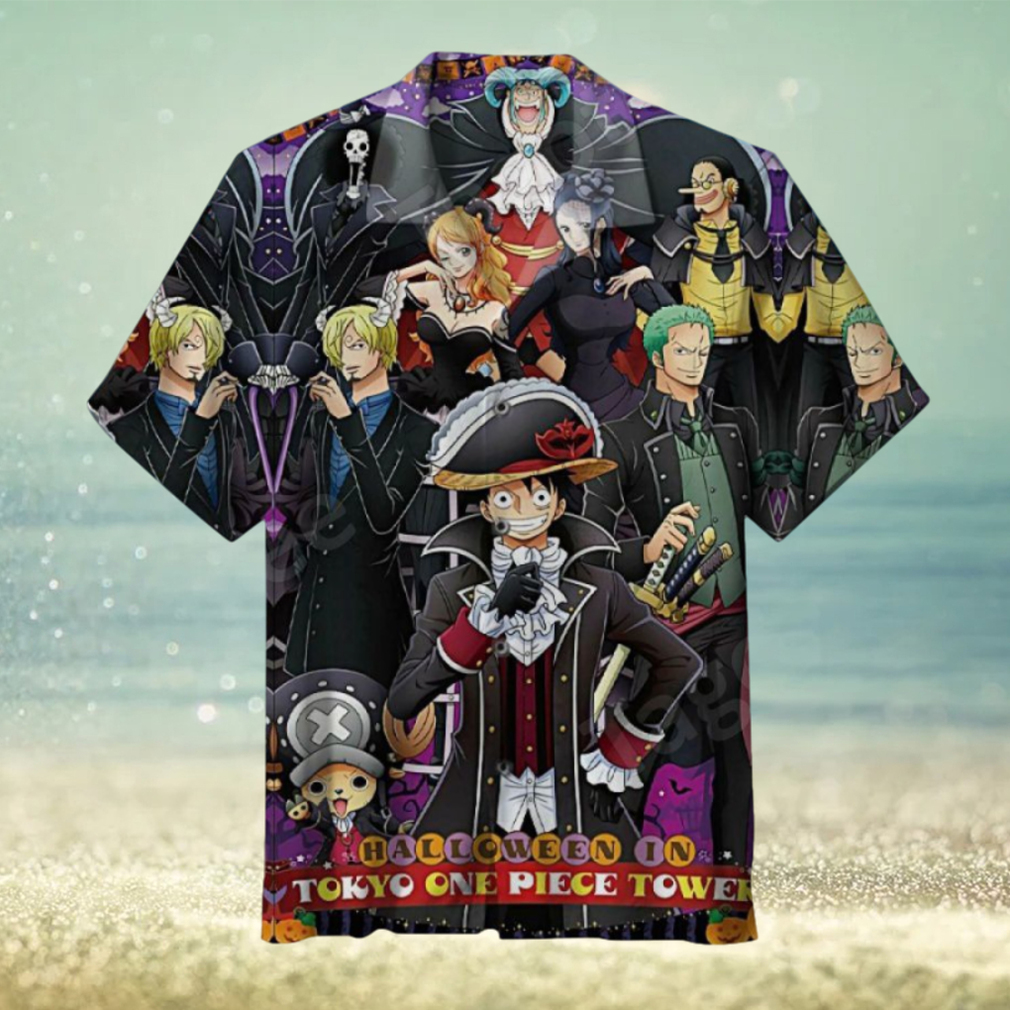 Halloween In Tokyo One Piece Tower Hawaiian Shirt And Short - Limotees