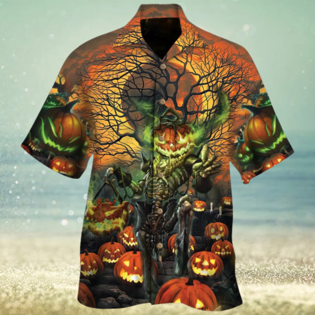 Halloween Moon Night Skull Hawaiian Shirt - Limotees