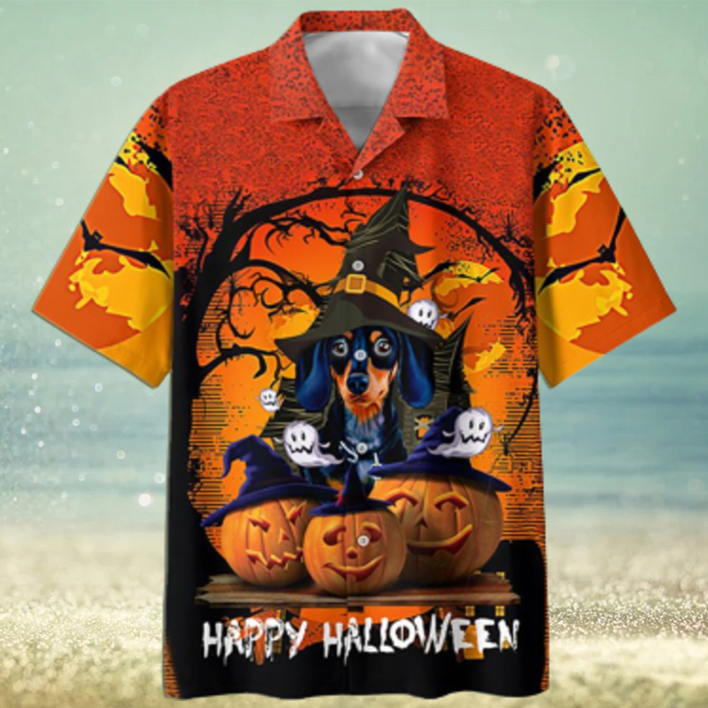 Happy Halloween Dachshund Dog Hawaiian Shirt - Limotees