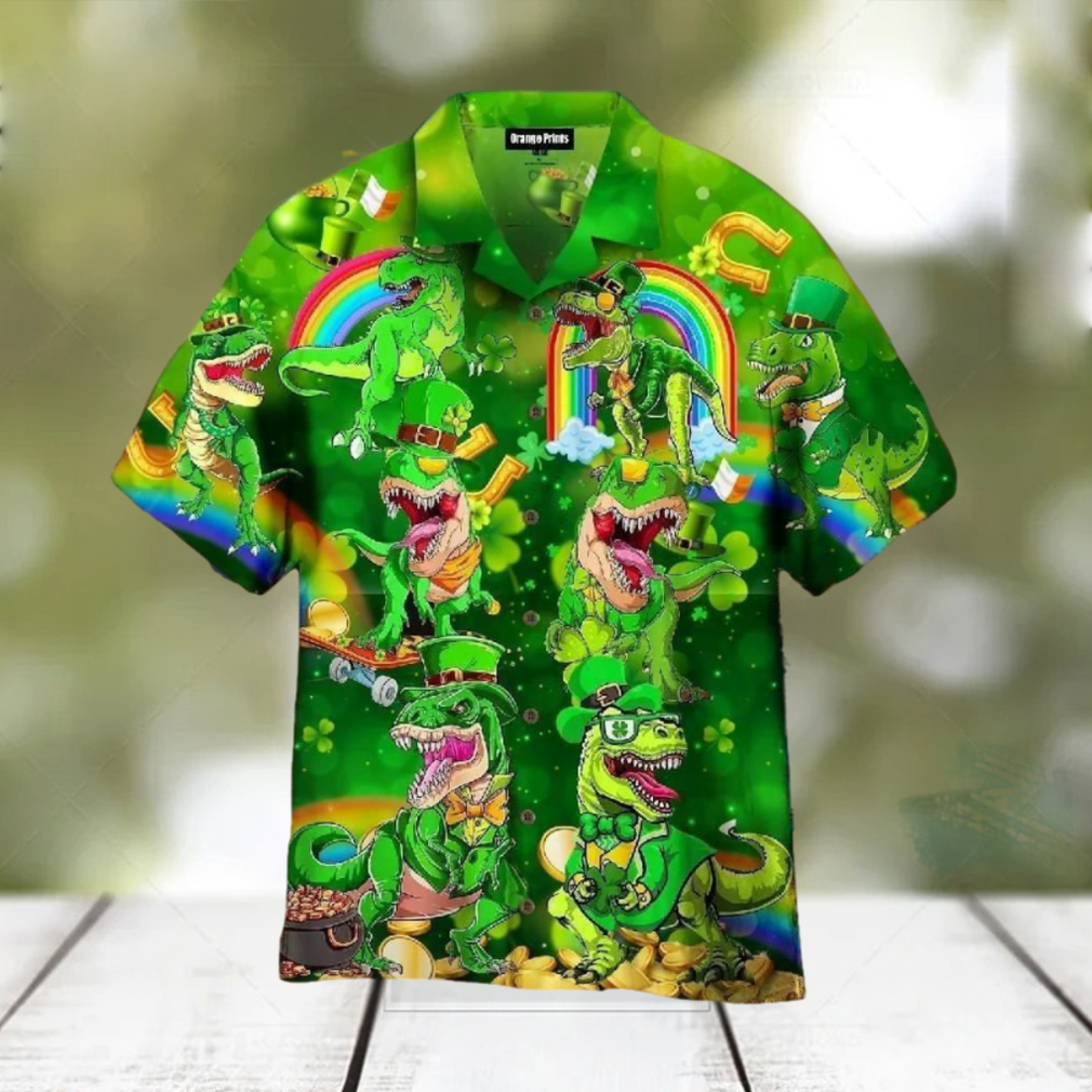 Happy St.pat rex Day Aloha Hawaiian Shirt - Limotees