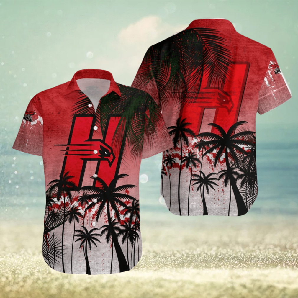 Hartford Hawks Hawaiian Shirt Summer Gift Coconut Tree Tropical Grunge Pattern For NCAA Fans - Limotees