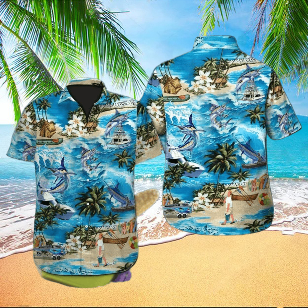 Hawaiian Aloha Shirts Fishing Blue Marlin hawaiian shirt - Limotees