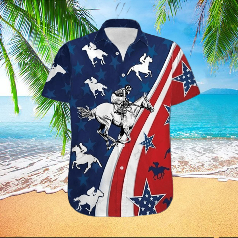 Hawaiian Aloha Shirts Horse Racing America hawaiian shirt - Limotees