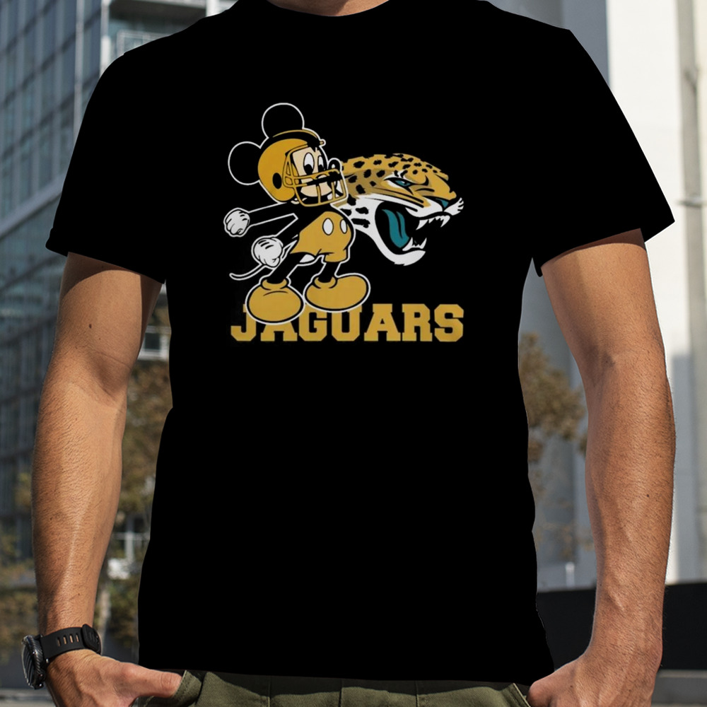 Mickey Mouse Cartoon Jacksonville Jaguars Football Player Helmet Logo Shirts