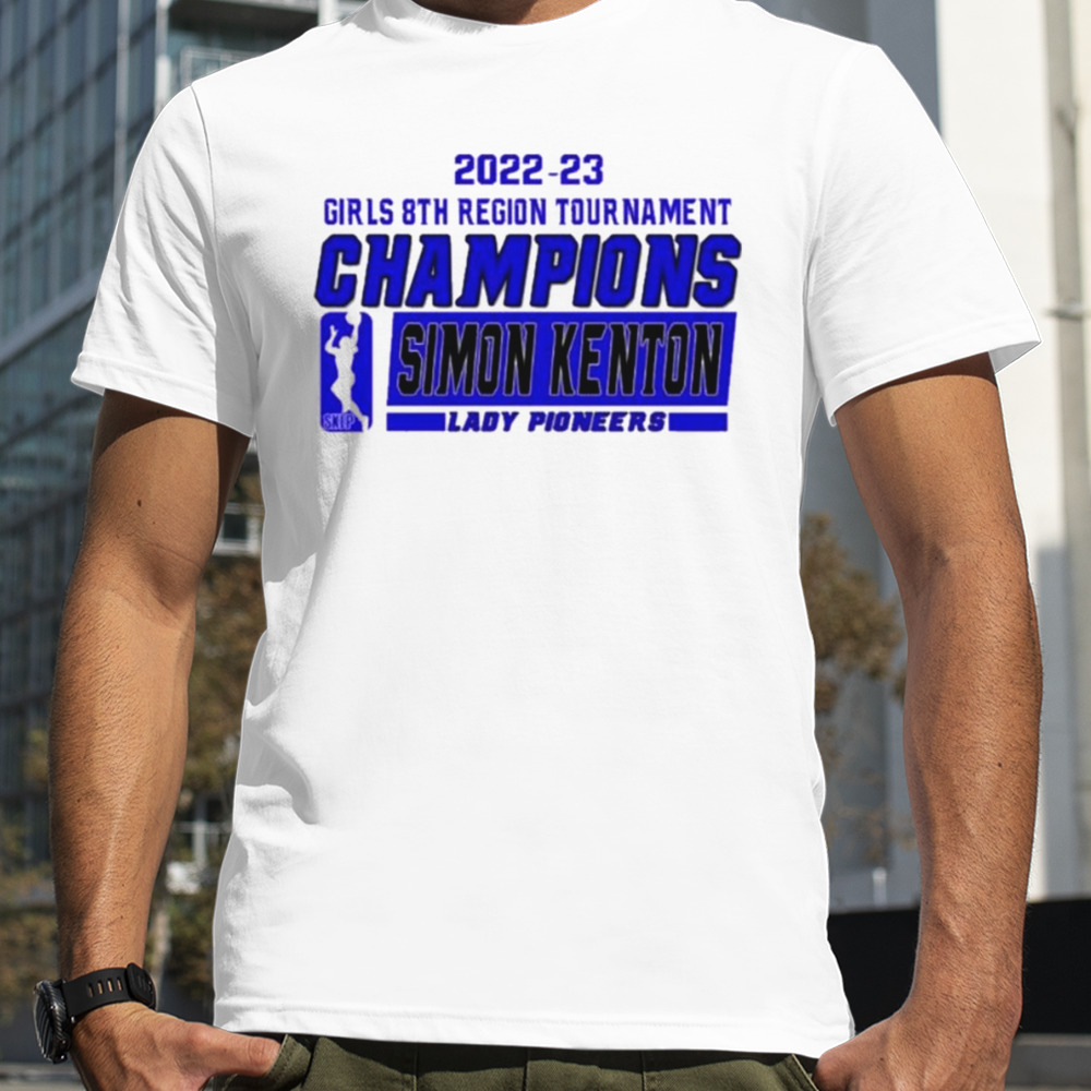 Simon Kenton Lady Pioneers 2022-23 Girls 8th Region Tournament Champions Shirt