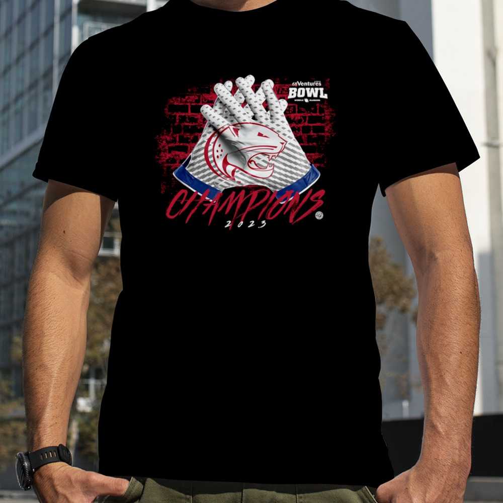 South Alabama Jaguars 2023 68 Ventures Bowl Champions Gloves shirt