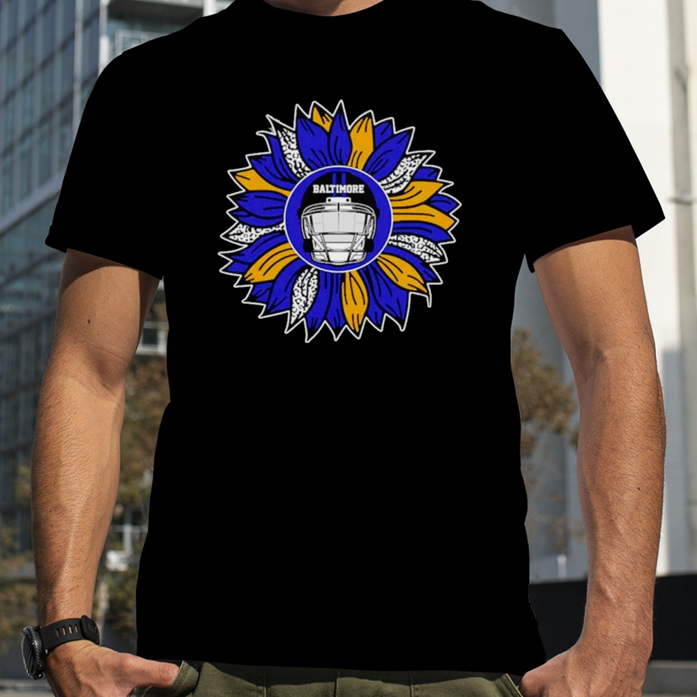 Baltimore Ravens football sunflower shirt