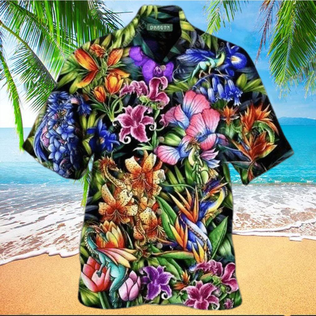 Hawaiian Aloha Shirts The Secret Floral Dragon hawaiian shirt - Limotees