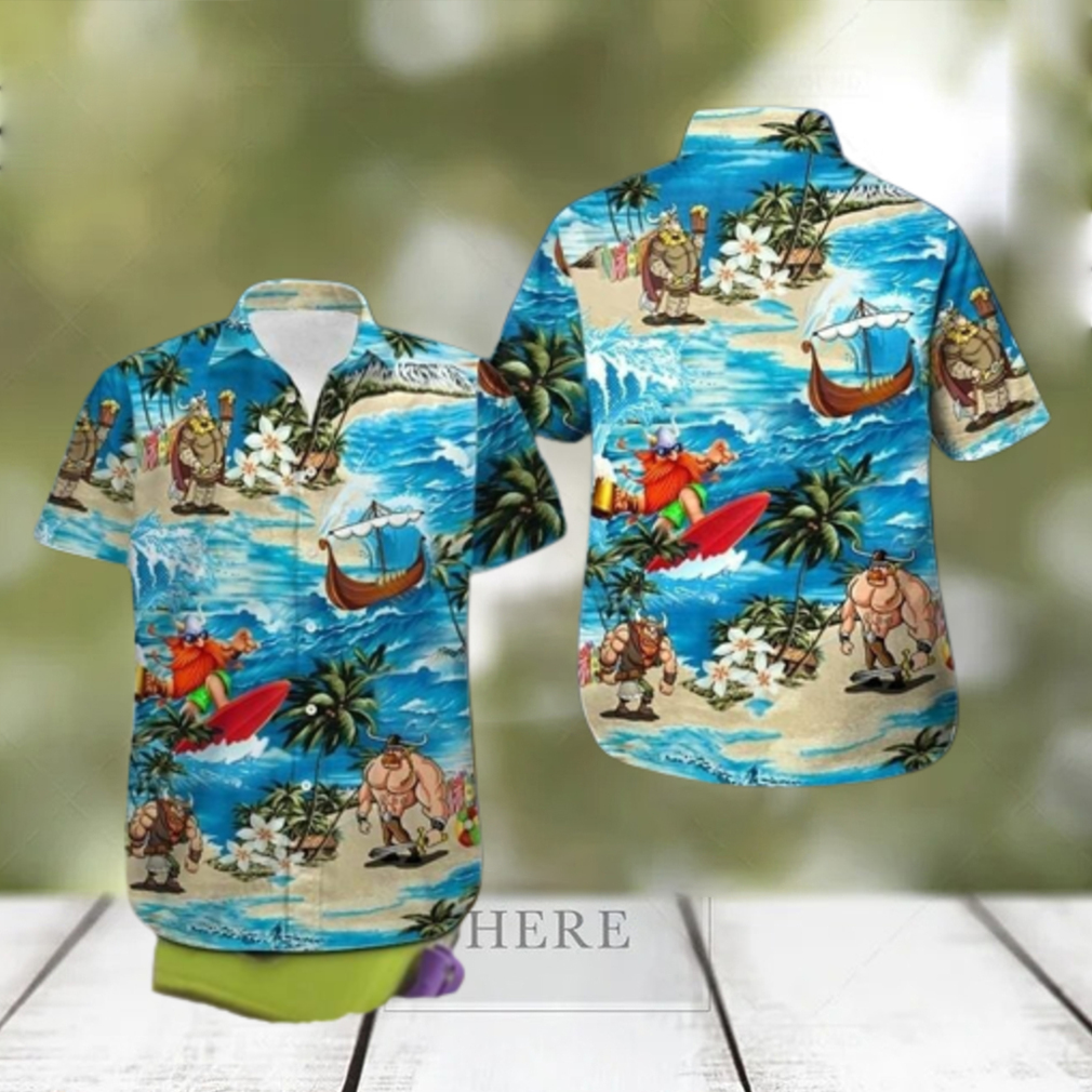 Hawaiian Aloha Shirts Viking Surfing - Limotees