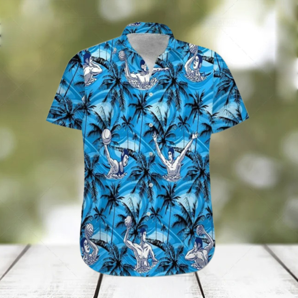 Hawaiian Aloha Shirts Water Polo Blue Sea - Limotees