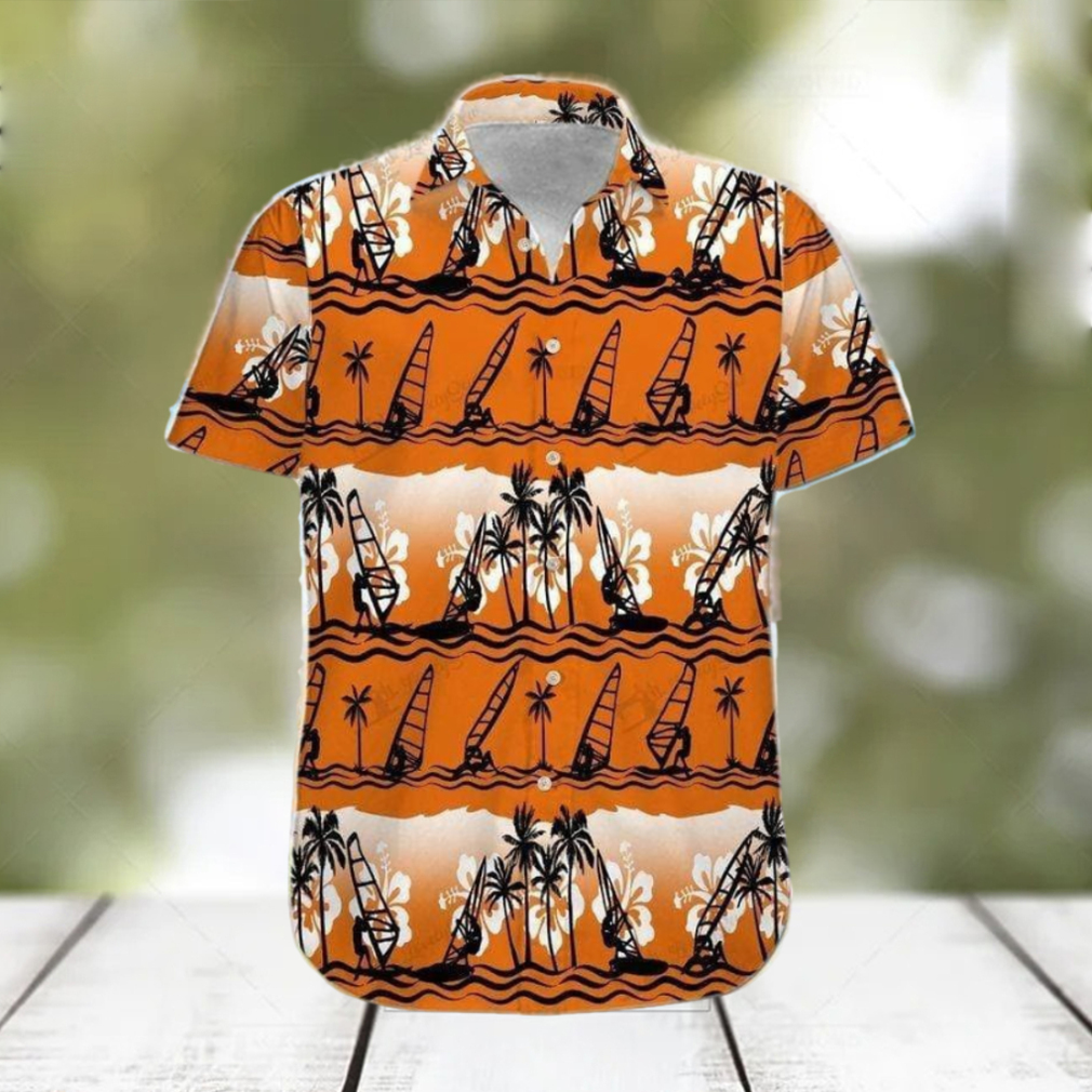 Hawaiian Aloha Shirts Windsurfing Sunset - Limotees