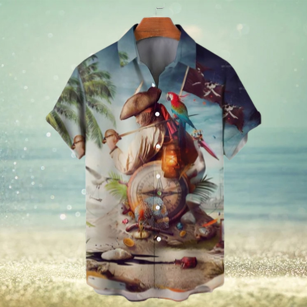 Hawaiian Parrot Pattern Men's Short Sleeve Shirt - Limotees