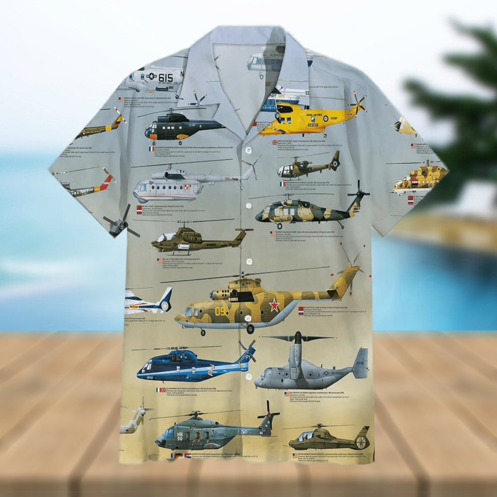 Helicopter Globe Military Collection Hawaiian Shirt - Limotees