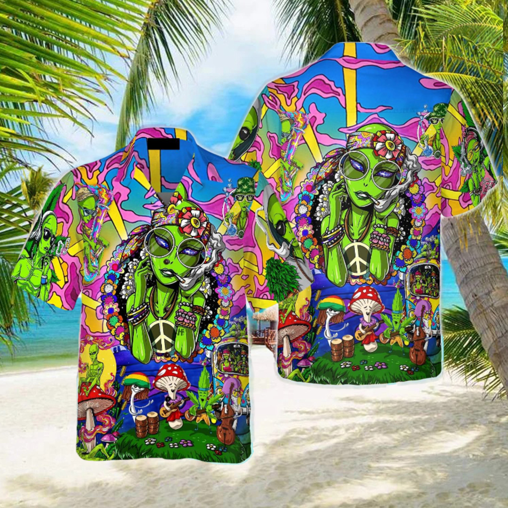 Hippie Alien Hawaiian Shirt Aloha Summer For Men And Women Gift - Limotees