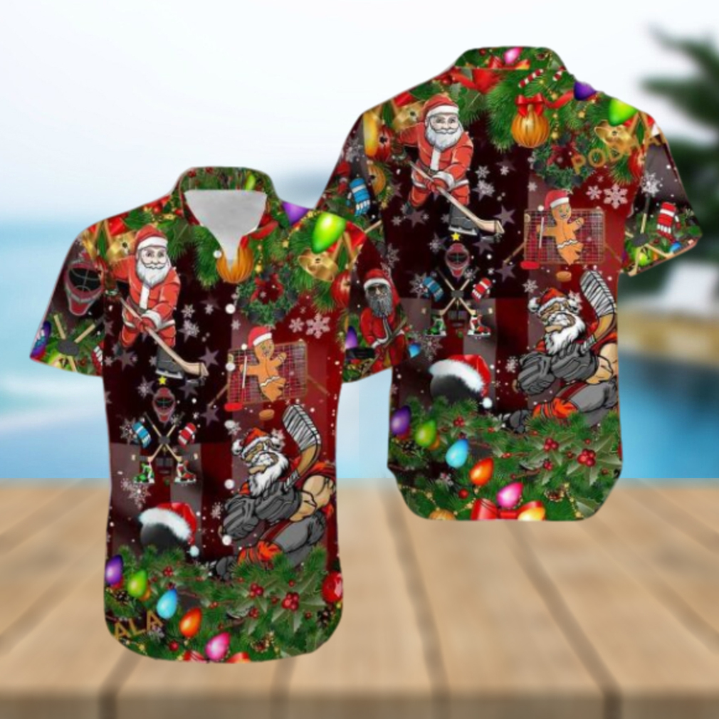 Hockey Holiday Trending Hawaiian Shirt, Mens Christmas - Limotees