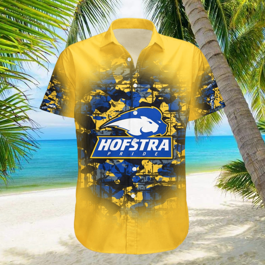 Hofstra Pride Hawaiian Shirt Camouflage NCAA Summer Custom Number And Name For Fans Gift hawaiian shirt - Limotees