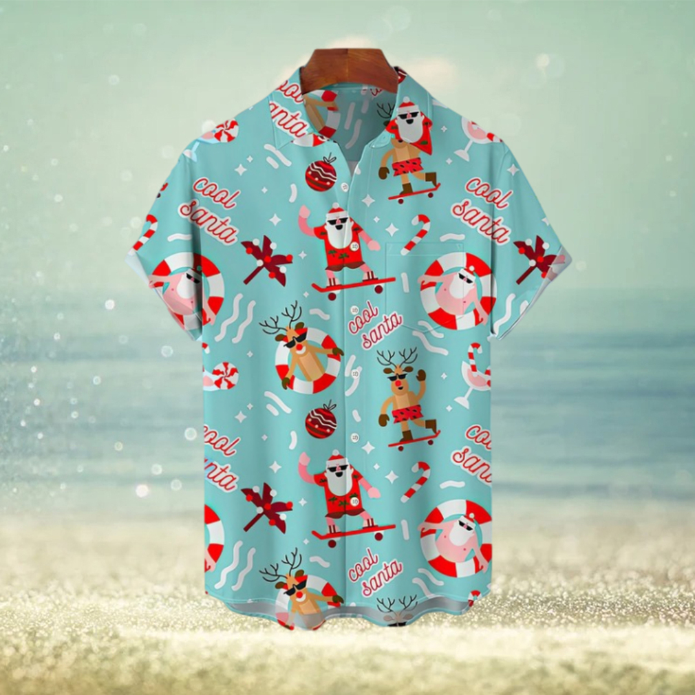 Holiday Santa Claus Christmas Hawaiian Xmas Shirt - Limotees