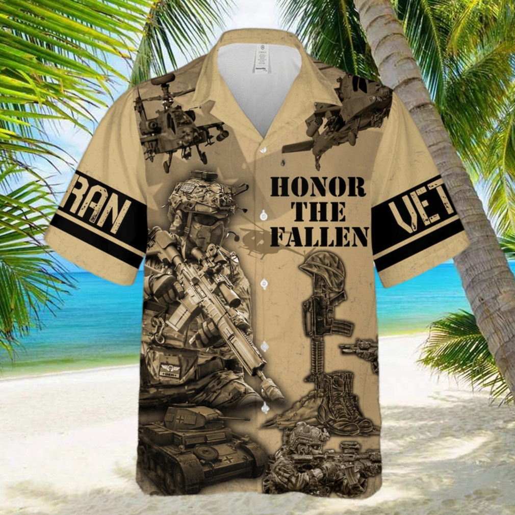 Honor The Fallen US Veteran Combat Boots And Dogtags Hawaiian Shirt Summer Gift For Men And Women - Limotees
