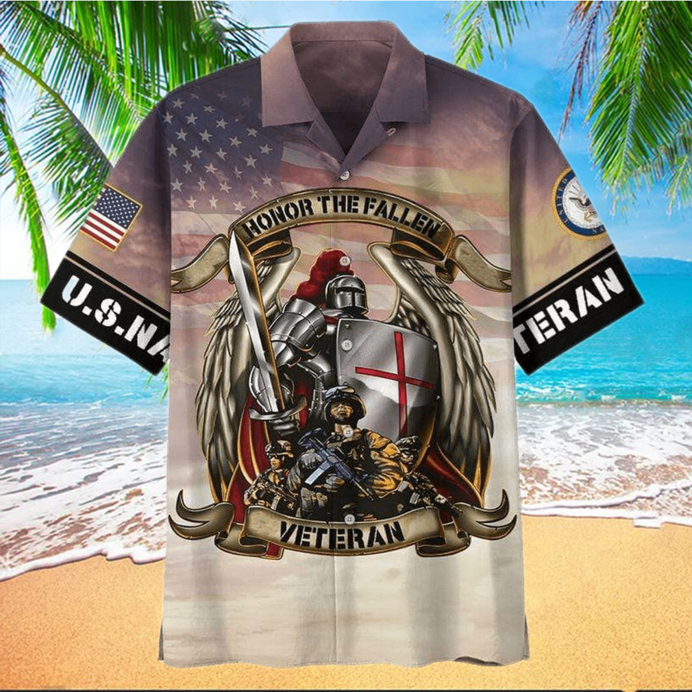 Honor The Fallen Us Navy Veteran And Knight Templar Hawaiian Shirt - Limotees