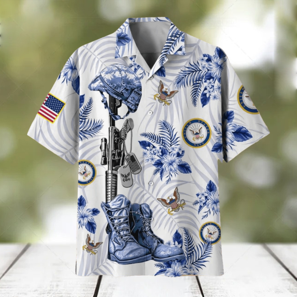 Honoring All Who Served Summer US Navy Hawaiian Shirt Veteran - Limotees