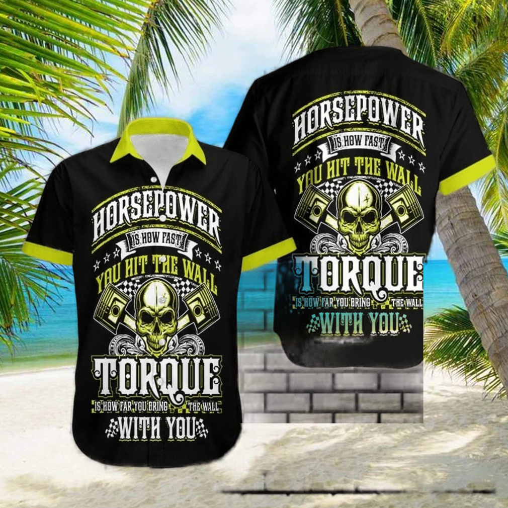 Horespower Is How Fast Skull Hawaiian Aloha Shirts - Limotees