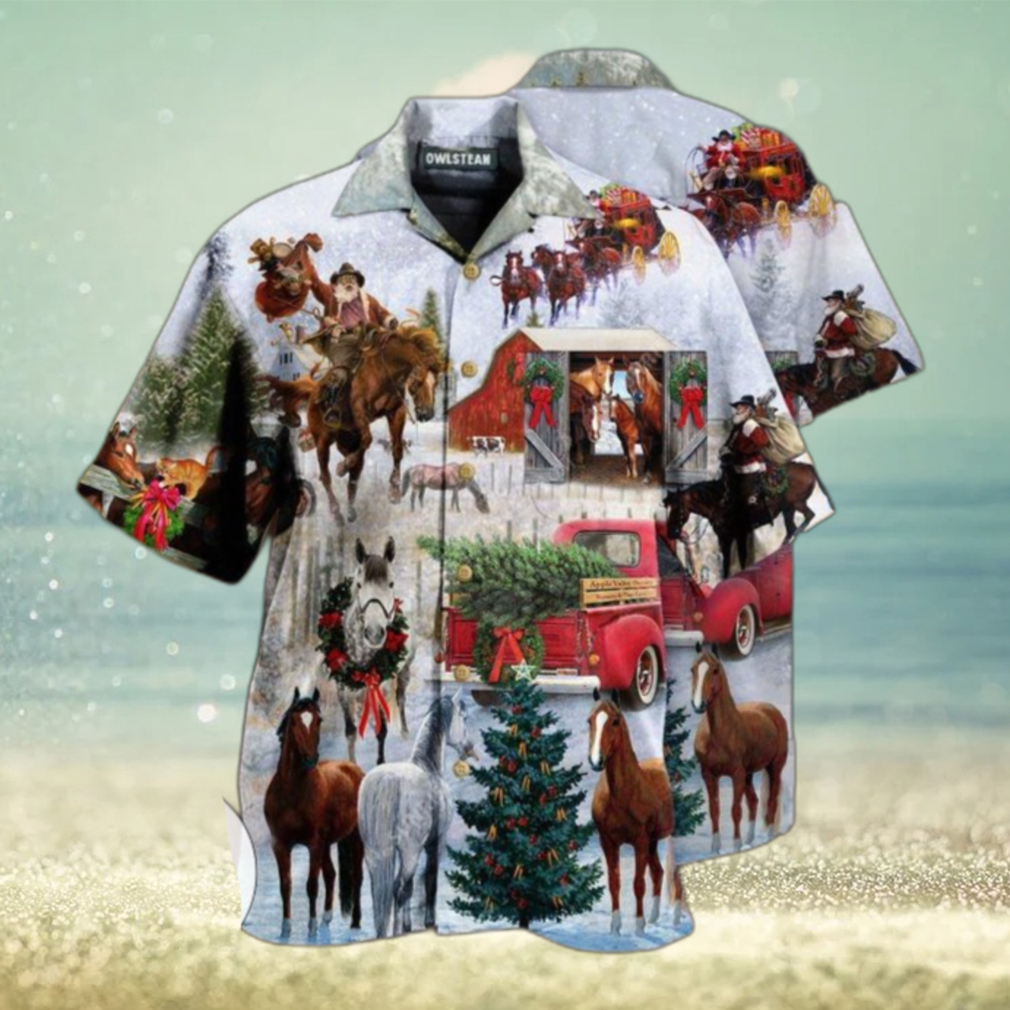 Horses Want Merry Christmas Limited Hawaiian Shirt - Limotees