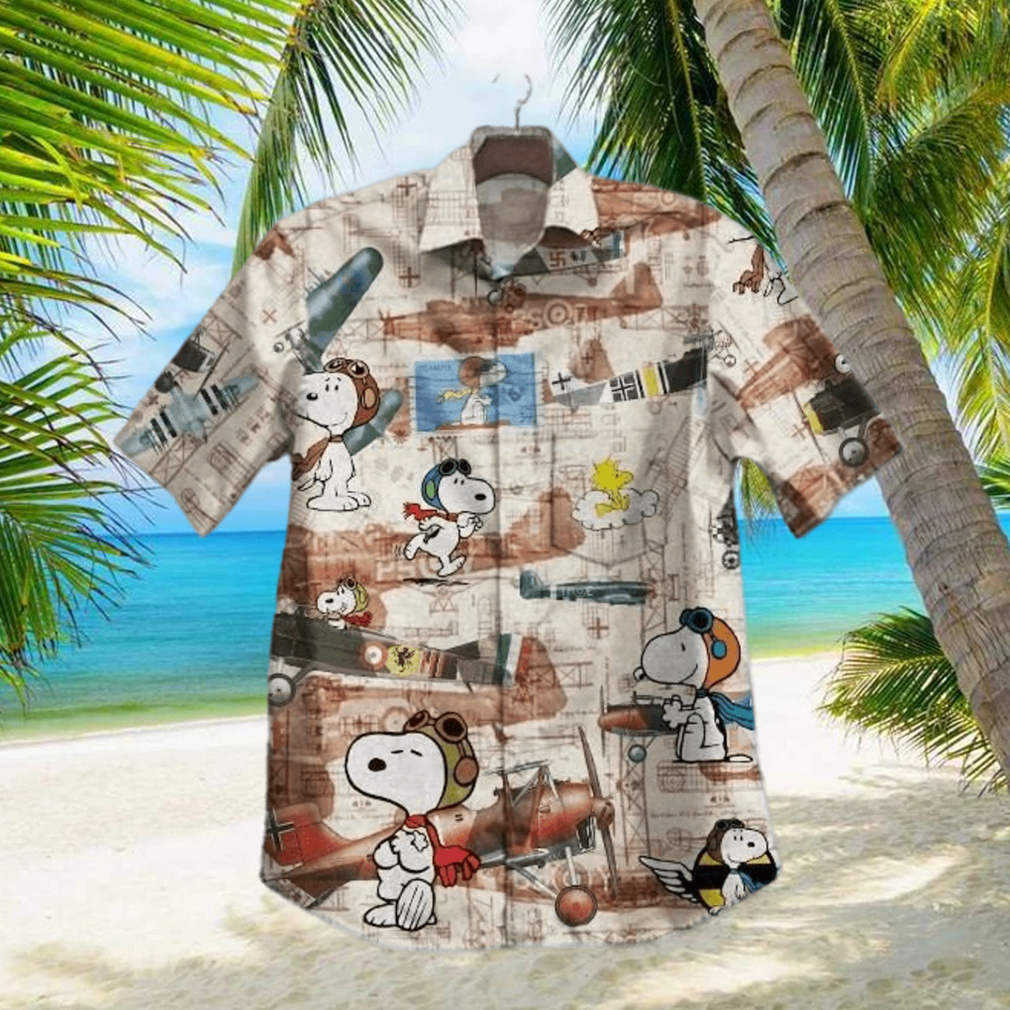 Hot Plane And Snoopy Vintage Hawaiian Shirt - Limotees