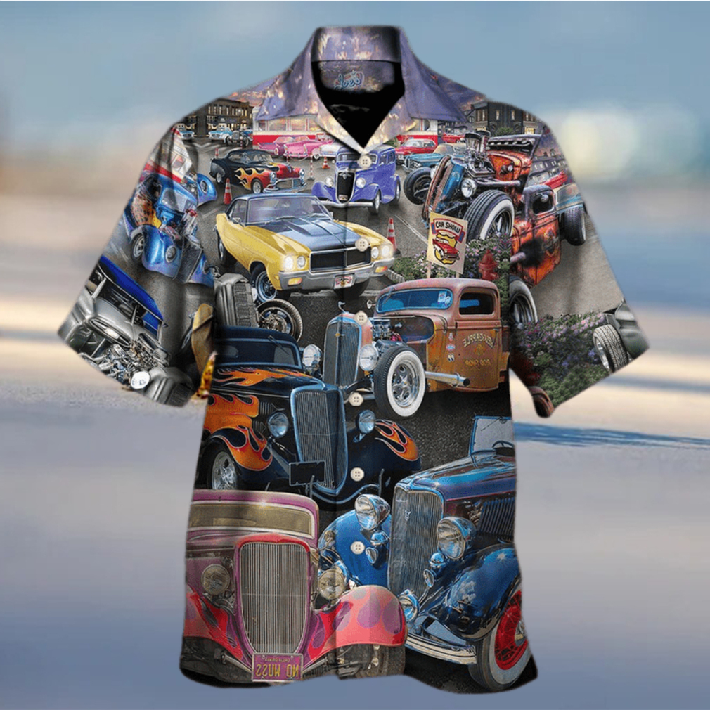 Hot Rod Diner Car Show Hawaiian Shirt - Limotees